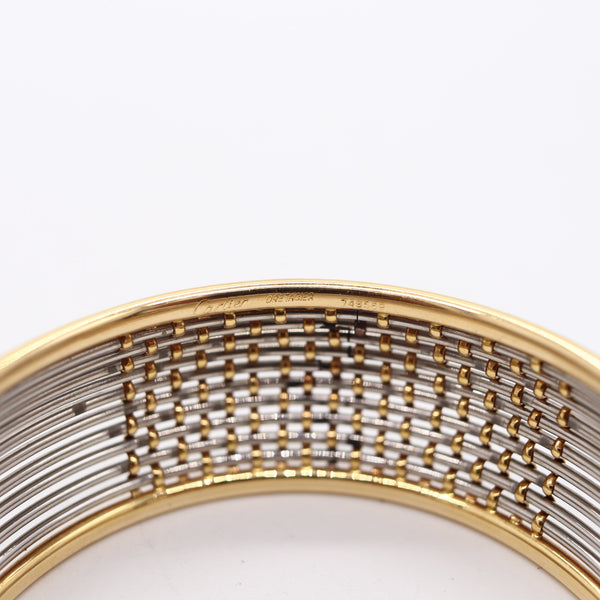 CARTIER 1970 Geometric Bangle Bracelet In 18Kt Yellow Gold And Steel