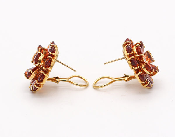 TIFFANY & CO. 1950 Clips-On Earrings In 18Kt Yellow Gold With Madeira Citrines