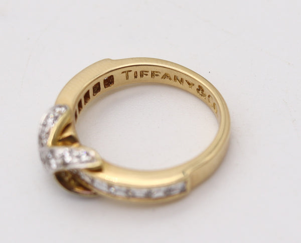 TIFFANY & CO. Signature Collection Ring In 18Kt Gold With 1.09 Ctw Diamonds