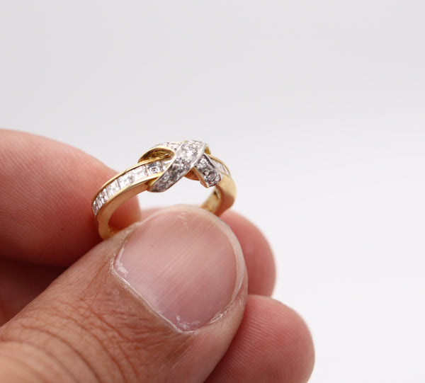 TIFFANY & CO. Signature Collection Ring In 18Kt Gold With 1.09 Ctw Diamonds