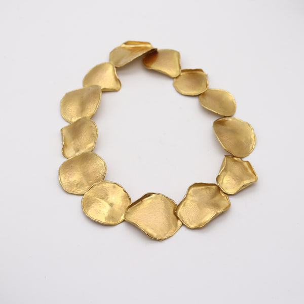 TIFFANY & CO. 1979 By Angela Cummings Petals Necklace in Brushed 18Kt Yellow Gold