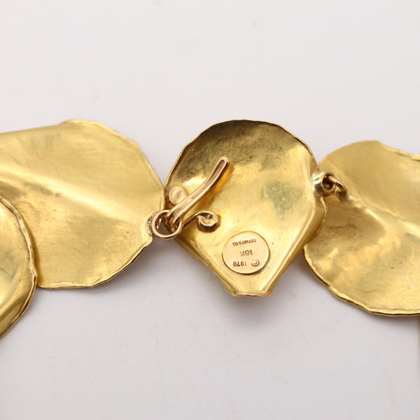 TIFFANY & CO. 1979 By Angela Cummings Petals Necklace in Brushed 18Kt Yellow Gold