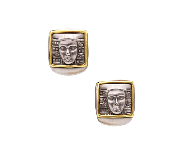 KIESELSTEIN CORD Women Of The World Clips Earrings In Steel And 18Kt Yellow Gold