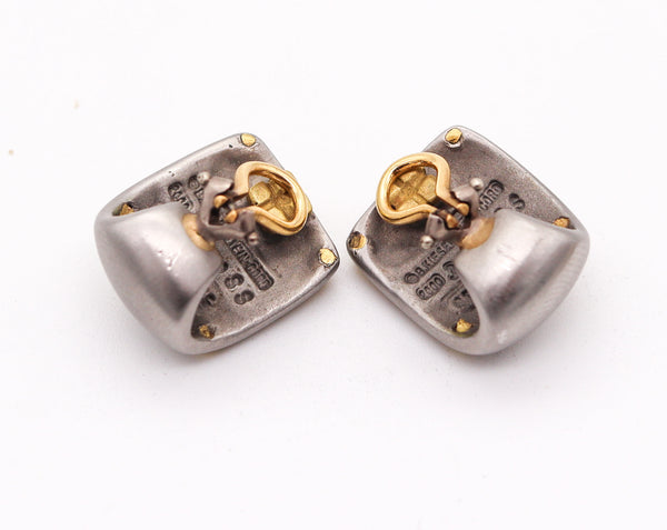 KIESELSTEIN CORD Women Of The World Clips Earrings In Steel And 18Kt Yellow Gold