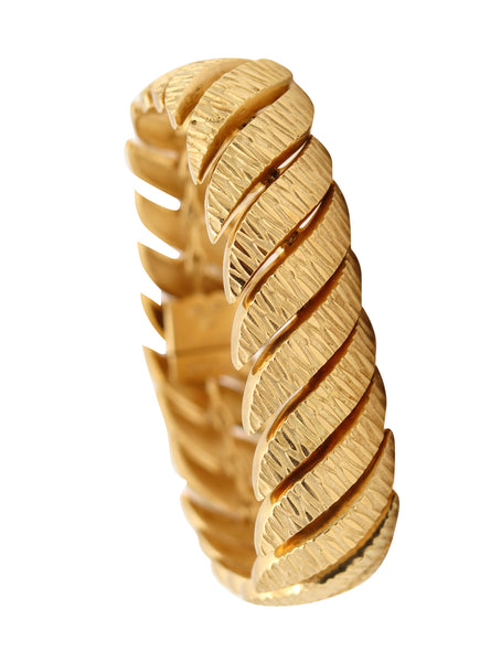 BVLGARI Roma 1960 Articulated Flexible Bracelet In Solid 18Kt Yellow Gold