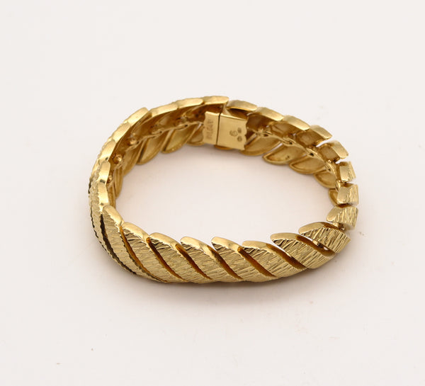 BVLGARI Roma 1960 Articulated Flexible Bracelet In Solid 18Kt Yellow Gold