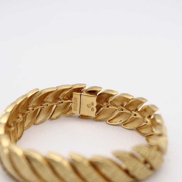 BVLGARI Roma 1960 Articulated Flexible Bracelet In Solid 18Kt Yellow Gold