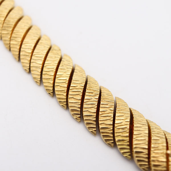 BVLGARI Roma 1960 Articulated Flexible Bracelet In Solid 18Kt Yellow Gold