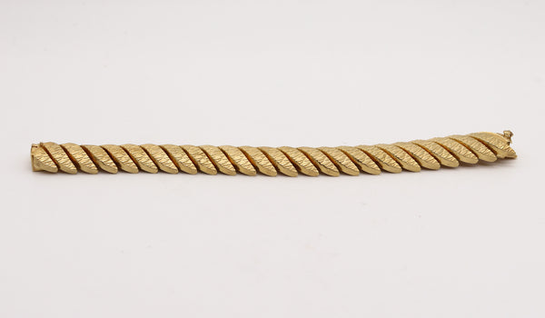 BVLGARI Roma 1960 Articulated Flexible Bracelet In Solid 18Kt Yellow Gold