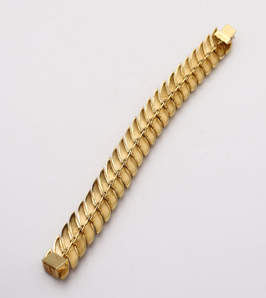 BVLGARI Roma 1960 Articulated Flexible Bracelet In Solid 18Kt Yellow Gold