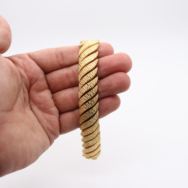 BVLGARI Roma 1960 Articulated Flexible Bracelet In Solid 18Kt Yellow Gold