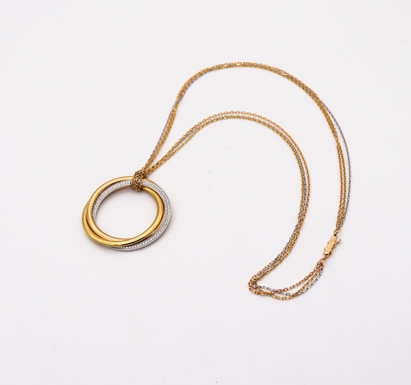 CARTIER Paris Extra Large Trinity Roller Necklace In 18Kt Gold With VVS Diamonds