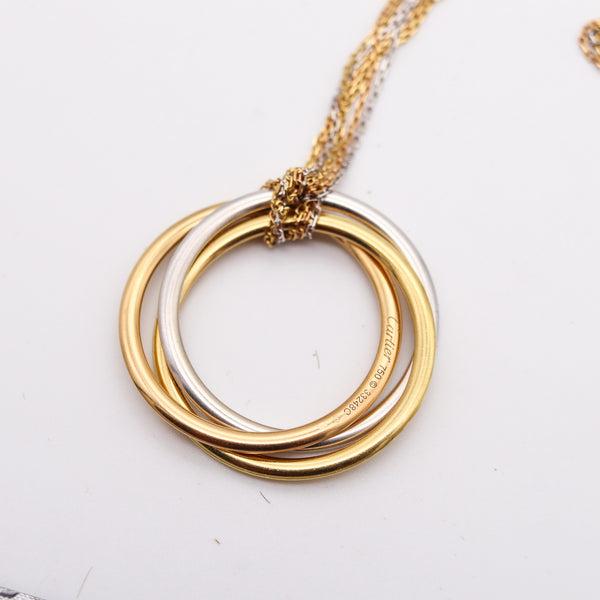 CARTIER Paris Extra Large Trinity Roller Necklace In 18Kt Gold With VVS Diamonds