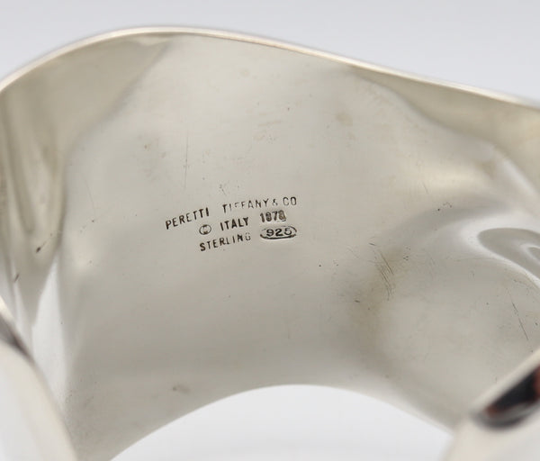 TIFFANY & CO. 1980 Elsa Peretti Vintage RIGHT Bone Cuff In .925 Sterling Silver