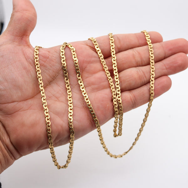-Marchisio Napoleone 1935 Italian Art Deco Long Chain In Solid 18Kt Yellow Gold