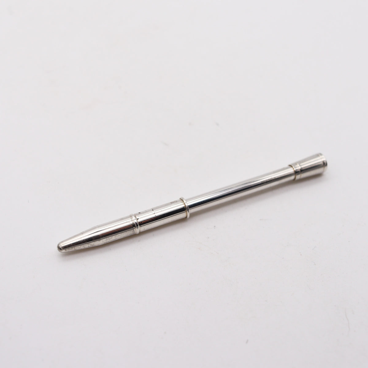 Hermes Paris 1970 Modernist Purse Pen In .925 Sterling Silver
