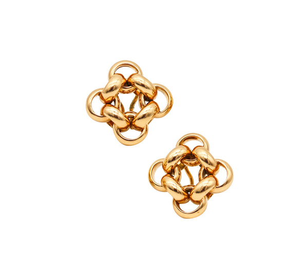 GUCCI Firenze Large Horse Bit Clips On Earrings In Solid 18Kt Yellow Gold