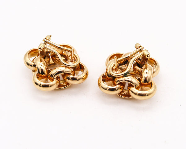 GUCCI Firenze Large Horse Bit Clips On Earrings In Solid 18Kt Yellow Gold