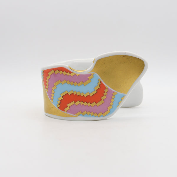 -Rosenthal 1970 By Johan Gerard van Loon Studio Line Cuff-Arm Bracelet In Porcelain