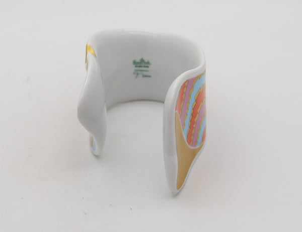 -Rosenthal 1970 By Johan Gerard van Loon Studio Line Cuff-Arm Bracelet In Porcelain