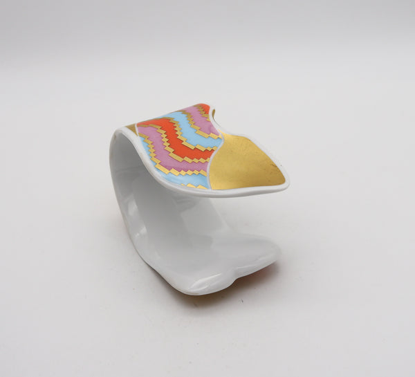 -Rosenthal 1970 By Johan Gerard van Loon Studio Line Cuff-Arm Bracelet In Porcelain