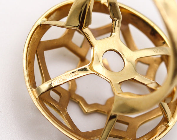 TIFFANY & CO. 1980 By Paloma Picasso Zellige Geometric Ring In 18Kt Yellow Gold