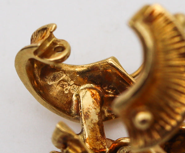 -Riccardo Masella 1960 Modernist Twisted Bracelet In Solid 18Kt Yellow Gold