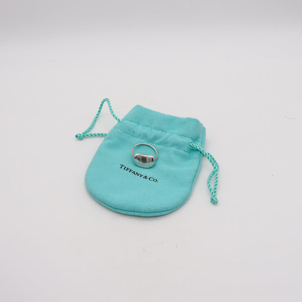 -Tiffany & Co. 1985 Elsa Peretti Kinetic Bean Ring In Solid .925 Sterling Silver