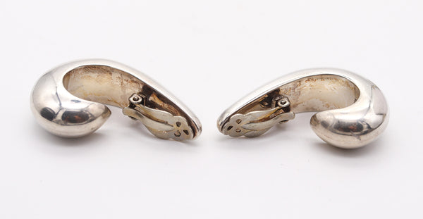 ZINA BEVERLY HILLS Enamelled clips-on hoops Earrings In .925 Sterling Silver