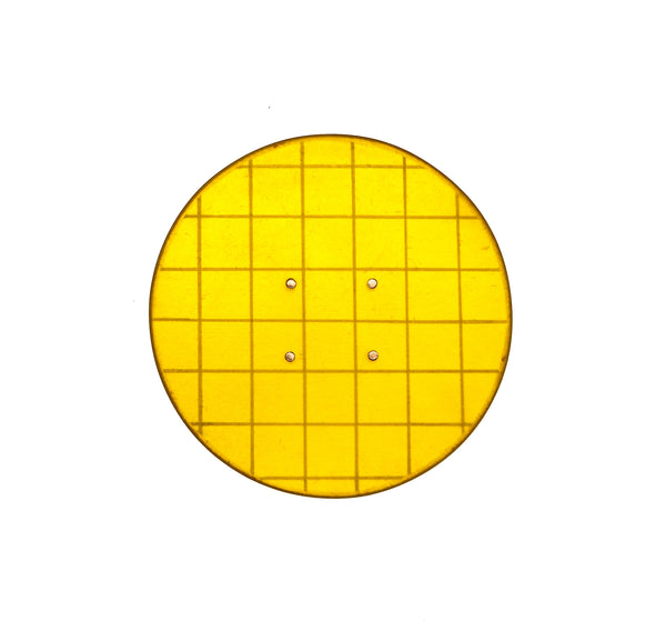 -Thomas Gentille 1970 Yellow Geometric Pendant Brooch In 18kt Gold Bronze And Lucite