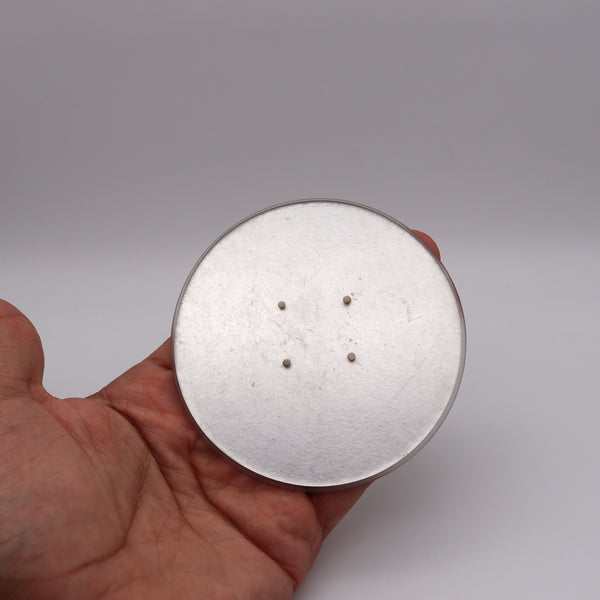 -Thomas Gentille 1970 Silver Geometric Pendant Brooch In 18kt Gold Bronze And Lucite