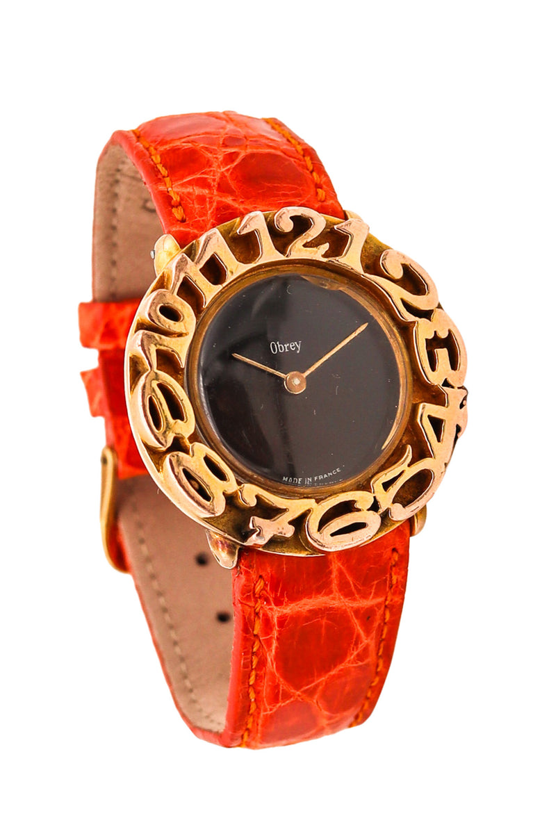 Obrey Paris 1970 Retro Modernist Unisex Wrist Watch In Gilded Sterlin –  Treasure Fine Jewelry