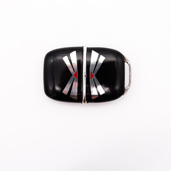 ZENITH 1930 Art Deco French Enameled Travel-Purse Watch In .900 Sterling Silver