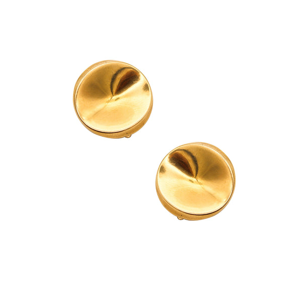 GEORG JENSEN 1960 Nanna Ditzel Clips-On Earrings In 18Kt Yellow Gold Model 1136C