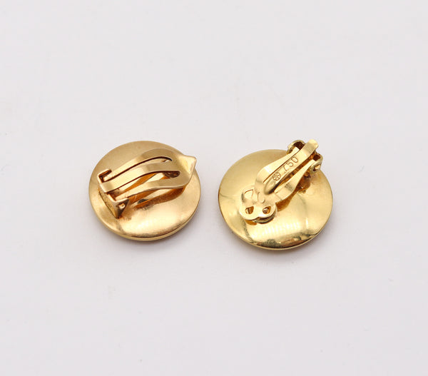 GEORG JENSEN 1960 Nanna Ditzel Clips-On Earrings In 18Kt Yellow Gold Model 1136C