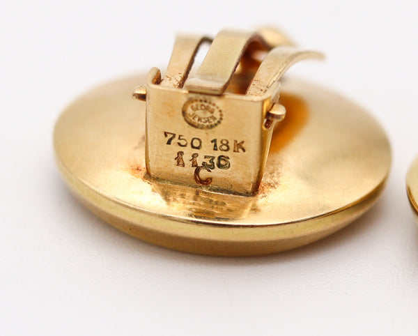 GEORG JENSEN 1960 Nanna Ditzel Clips-On Earrings In 18Kt Yellow Gold Model 1136C