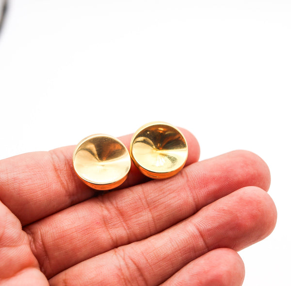 GEORG JENSEN 1960 Nanna Ditzel Clips-On Earrings In 18Kt Yellow Gold Model 1136C