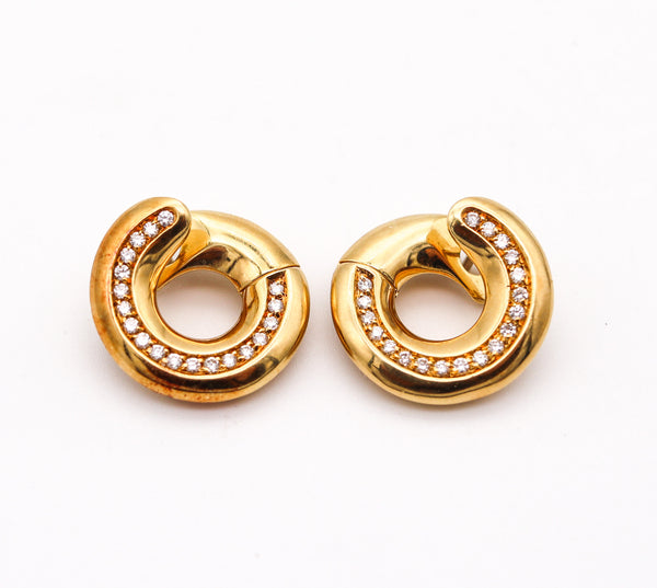 ANTONINI GIOIELLI Hoops Earrings In 18Kt Yellow Gold With 38 VS Diamonds