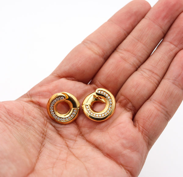 ANTONINI GIOIELLI Hoops Earrings In 18Kt Yellow Gold With 38 VS Diamonds