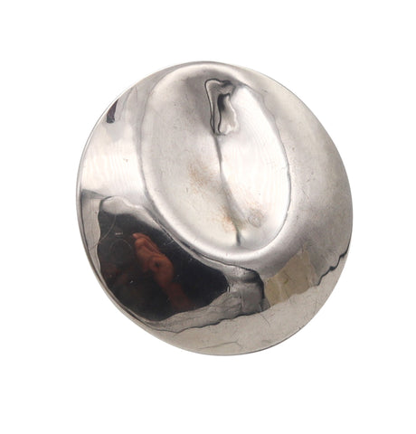 -Owe Johansson 1970 Finland Modernist Domed Ring in Solid .925 Sterling Silver