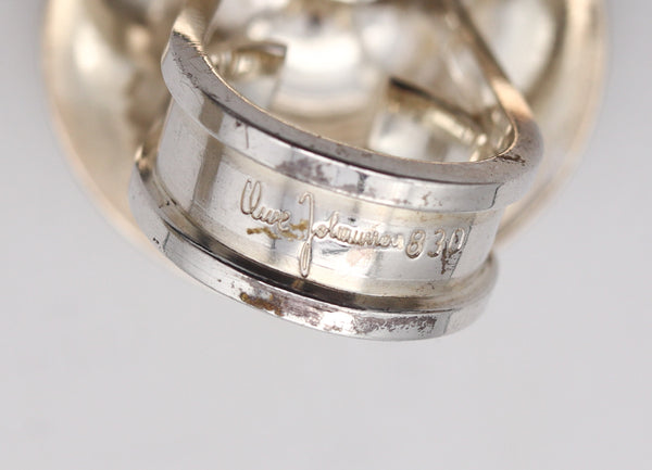 -Owe Johansson 1970 Finland Modernist Domed Ring in Solid .925 Sterling Silver