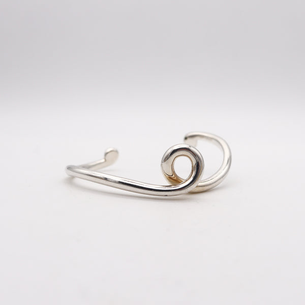 -Angela Cummings 1991 Studio Twisted Sculptural Bracelet In .925 Sterling Silver
