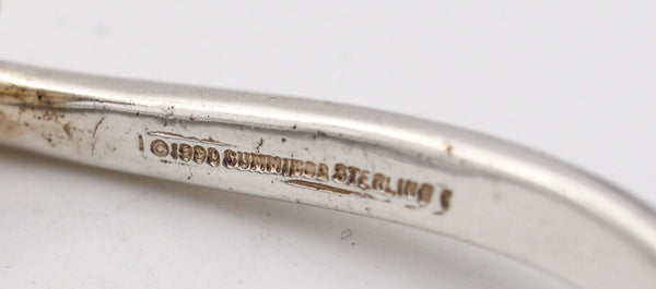 -Angela Cummings 1991 Studio Twisted Sculptural Bracelet In .925 Sterling Silver