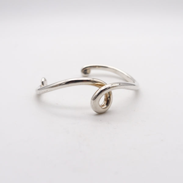 -Angela Cummings 1991 Studio Twisted Sculptural Bracelet In .925 Sterling Silver