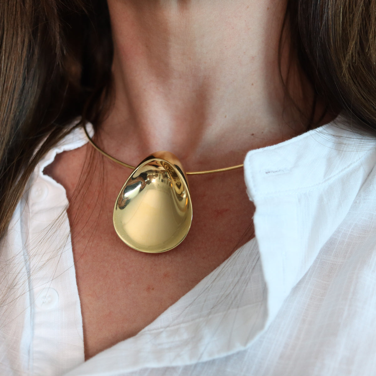 GEORG JENSEN 1960 Nanna Ditzel Pendant Brooch In 18Kt Yellow Gold