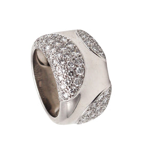 -Cartier Paris Nouvelle Bague Ring In 18Kt White Gold With 2.76 Cts in Diamonds
