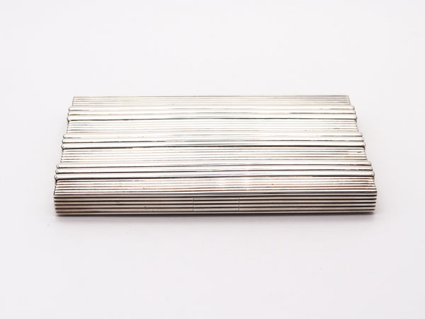 VAN CLEEF & ARPELS 1935 Paris Art Deco Geometric Box In Solid .925 Sterling Silver