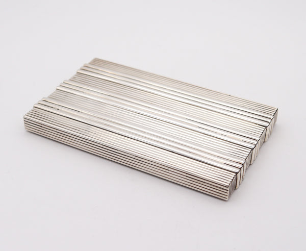 VAN CLEEF & ARPELS 1935 Paris Art Deco Geometric Box In Solid .925 Sterling Silver