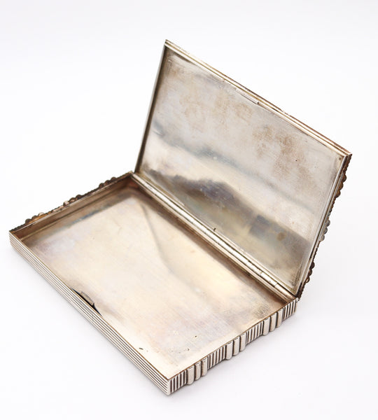 VAN CLEEF & ARPELS 1935 Paris Art Deco Geometric Box In Solid .925 Sterling Silver