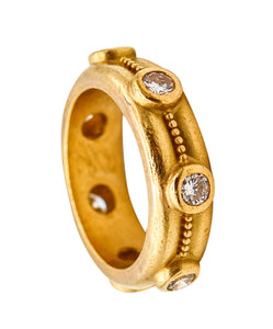 -Reinstein Ross Eternity Ring In 22Kt Yellow Gold With 1.05 Ctw in Diamonds